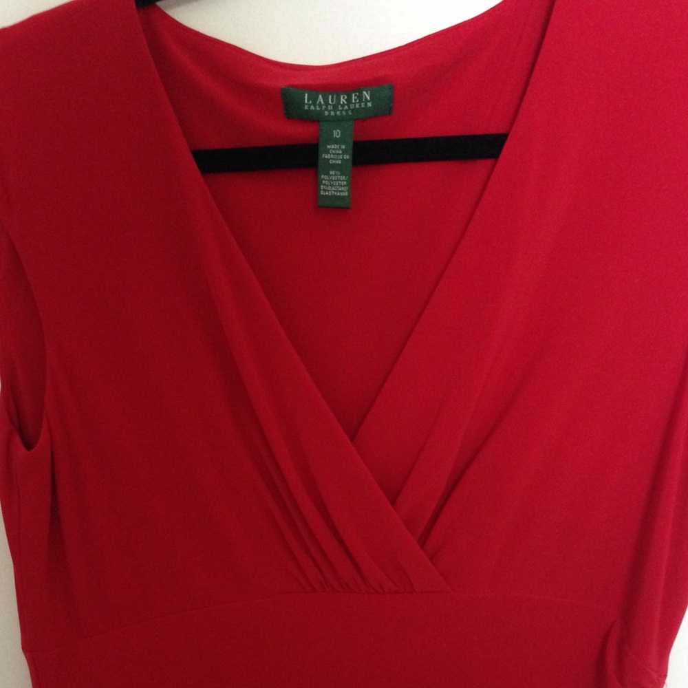 Bright red Ralph Lauren dress